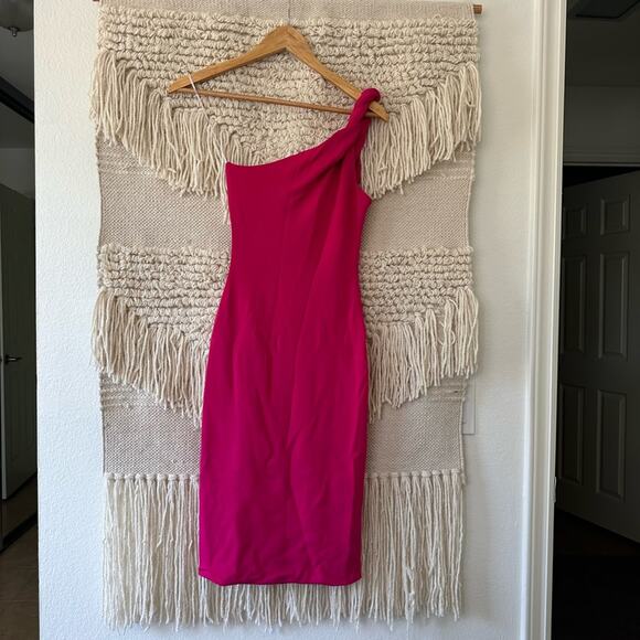 Cushnie Pink One Shoulder Dress - Picture 1 of 8